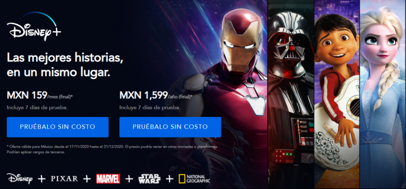 plataforma disney plus mexico